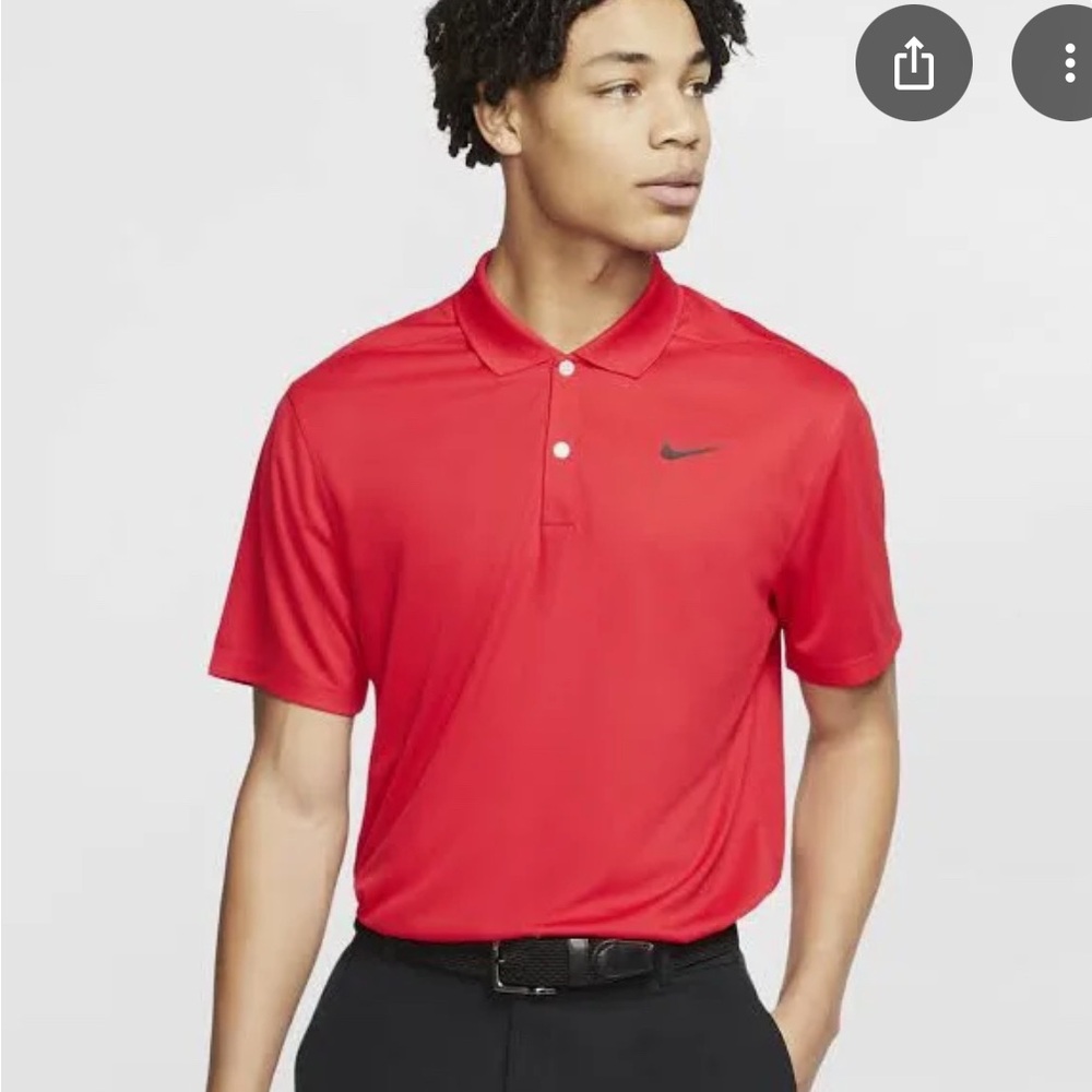 Nike Men's Vibrant Red Polo Shirt